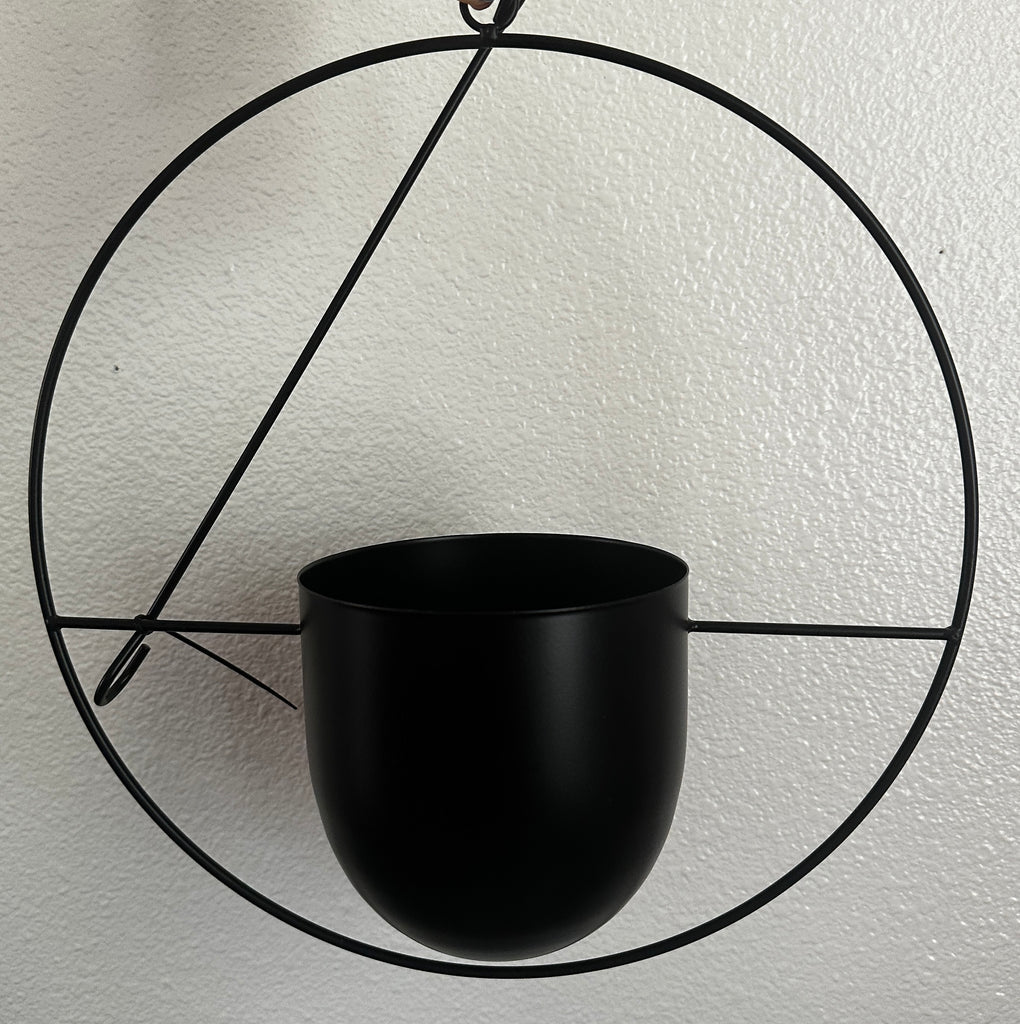 Black Metal Hanging Planter