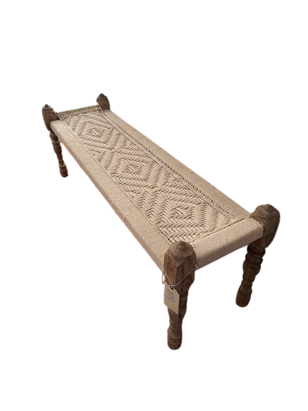 Indian Woven Charpoy Bench